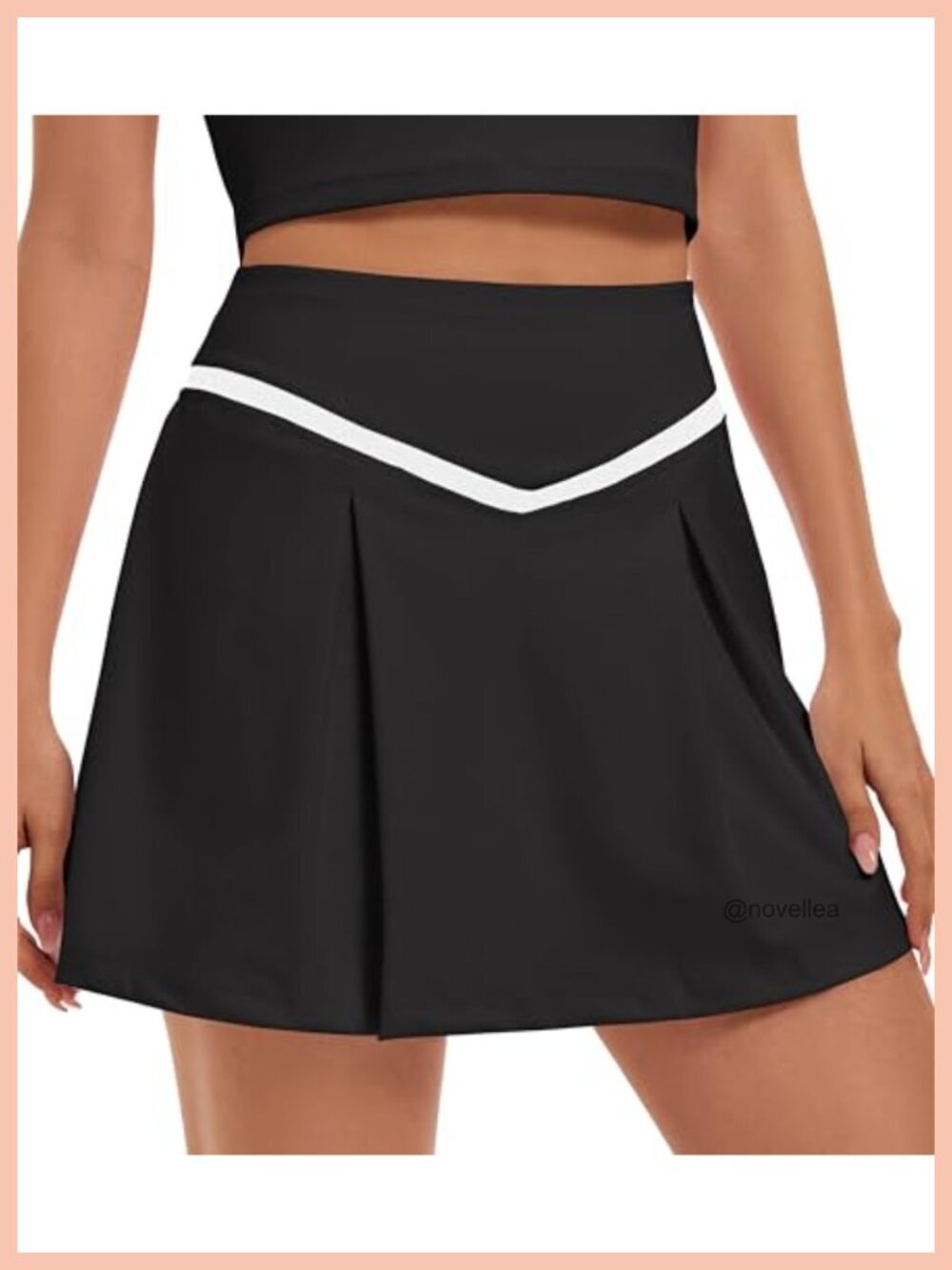 A-Line Tennis Skort Built-in Shorts Side Pockets Athletic Skirt Yoga